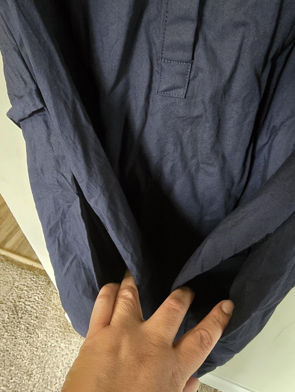 Banana Republic Navy Button-Front Shirt Dress - Picture 11 of 13